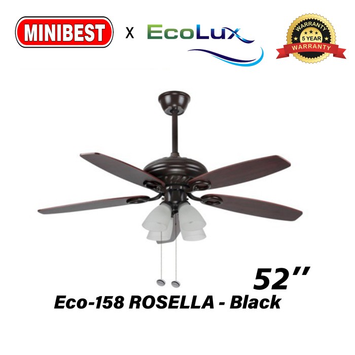 MB Kipas Angin Gantung kipas gantung Clasic Ecolux Eco-158 ROSELLA