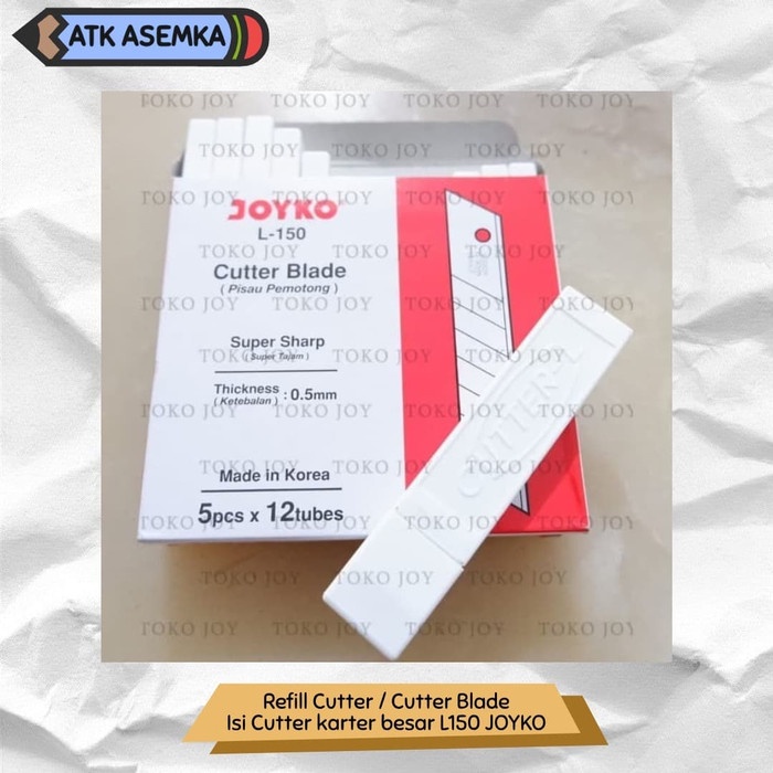 

kertas-pemotong- refill cutter / cutter blade/ isi cutter karter besar l150 joyko -pemotong-kertas.