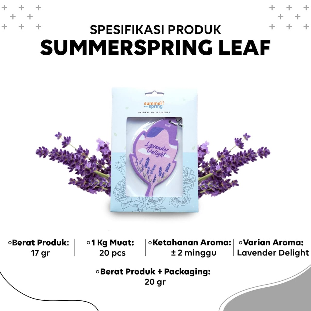 Parfum Mobil Pengharum Ruangan Pewangi Kamar Tidur Harum Summer Spring | Leaf | Lavender Delight