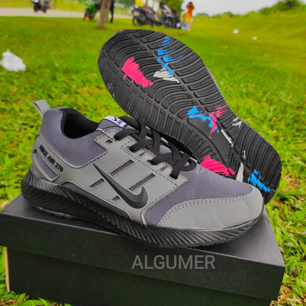 SEPATU PRIA DAN WANITA NIK AIR270 GRAY BLACK  ,SEPATU SANTAI COUPLE , SEPATU OLAHRAGA , SEPATU KERJA, SEPATU SEKOLAH , SEPATU HITAM , SEPATU NAVY , SEPATU FULL BLACK , SEPATU LARI , SEPATU SENAM , SEPATU GOES , SEPATU GYM , SNEAKERS PRIA DAN WANITA