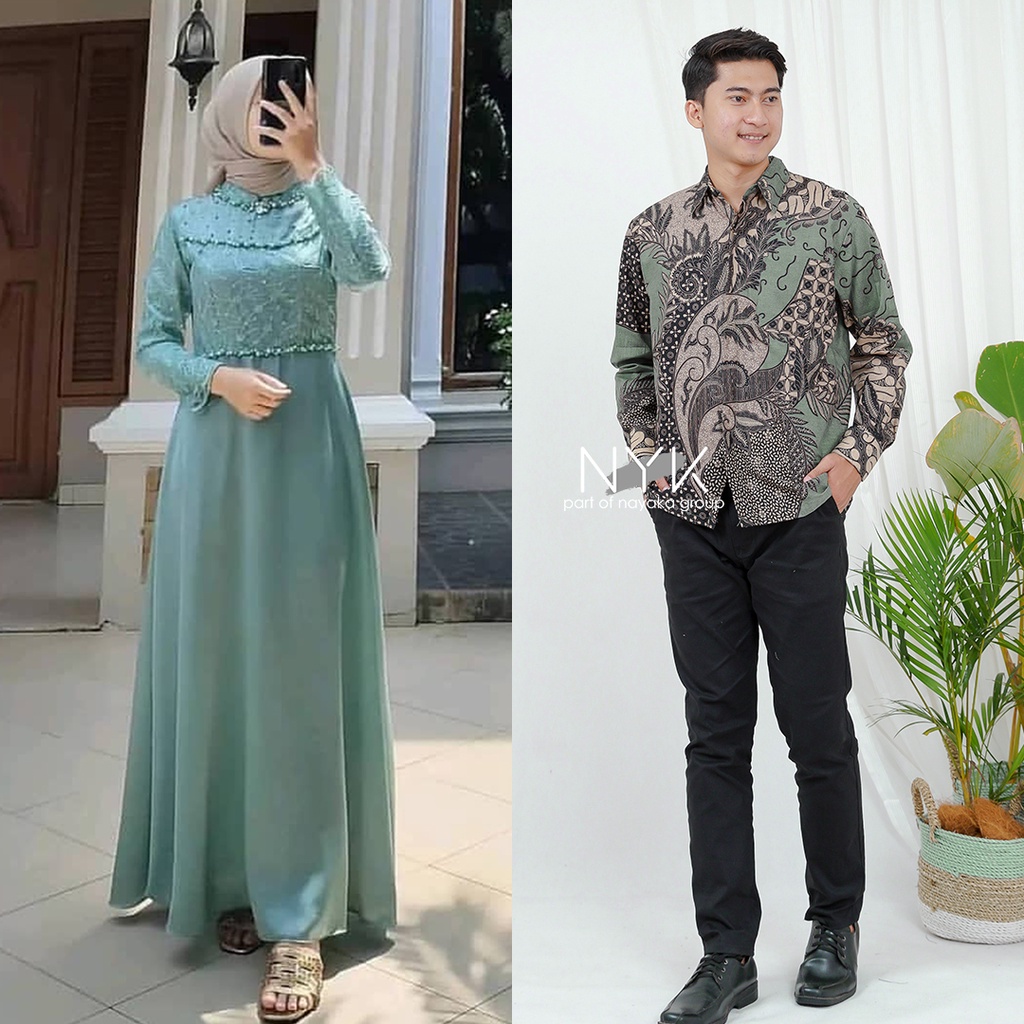 [BISA BAYAR DITEMPAT] GAMIS COUPLE TIARA SPESIAL BAJU LEBARAN | GAMIS REMAJA KEKINIAN | DRESS KONDANGAN | SERAGAM BRIDESMAID | SARIMBIT BATIK COUPLE GAMIS MUSLIM