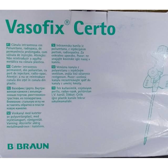 Vasofix bbraun 18/20/22/24