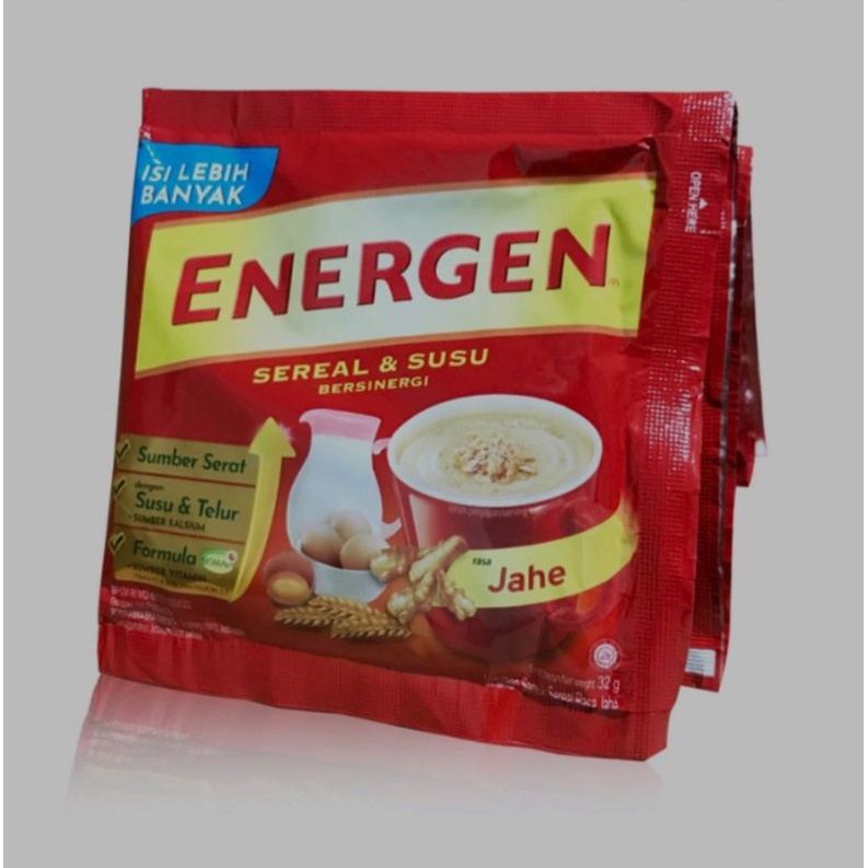 

MINUMAN SERBUK INSTAN SEREAL ENERGEN RASA JAHE 32g (10 bungkus/SERENTENG) SEREAL SACHET SEREAL TERENAK PRAKTIS SEREAL SEHAT BERGIZI SEREAL TERLARIS SEREAL TERMURAH SEREAL PROMO SEREAL UNTUK SARAPAN SEREAL UNTUK BULKING DIET IBU HAMIL ANAK-ANAK UNTUK MAAG