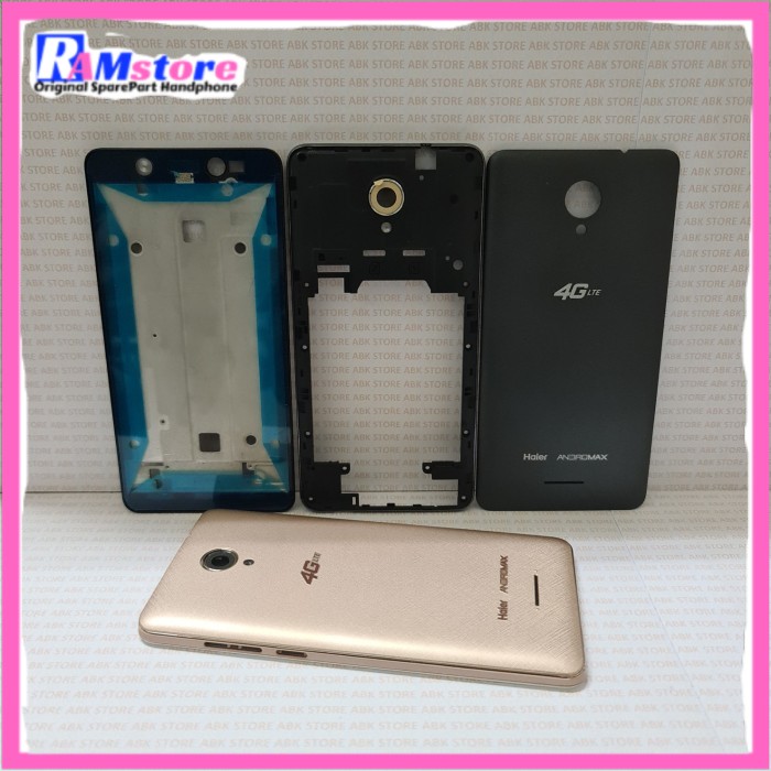 Backdoor Back Casing Housing Fullset Frame Lcd Haier Andromax L B26D2H - Gold