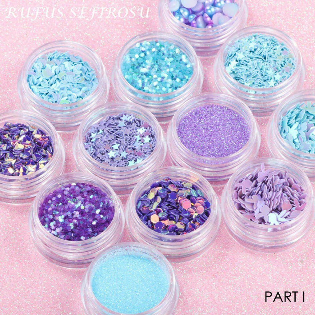 GLITTER BOX MAKE UP BLINK BLINK / BLING BLING WAJAH NAIL ART KUKU SLIME RESIN