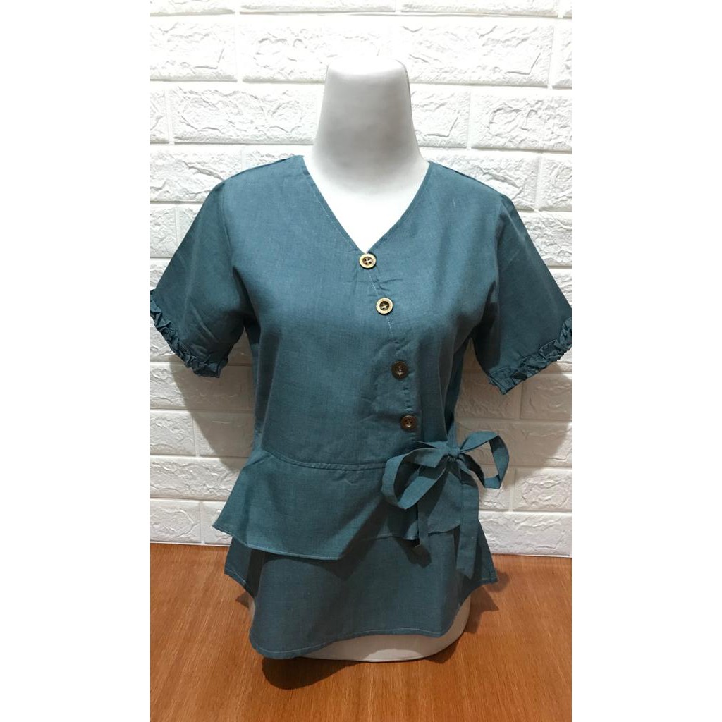 Manda Fashion - BLOUSE WANITA / CEWEK RUNI TOP Bahan Supernova Size M-4