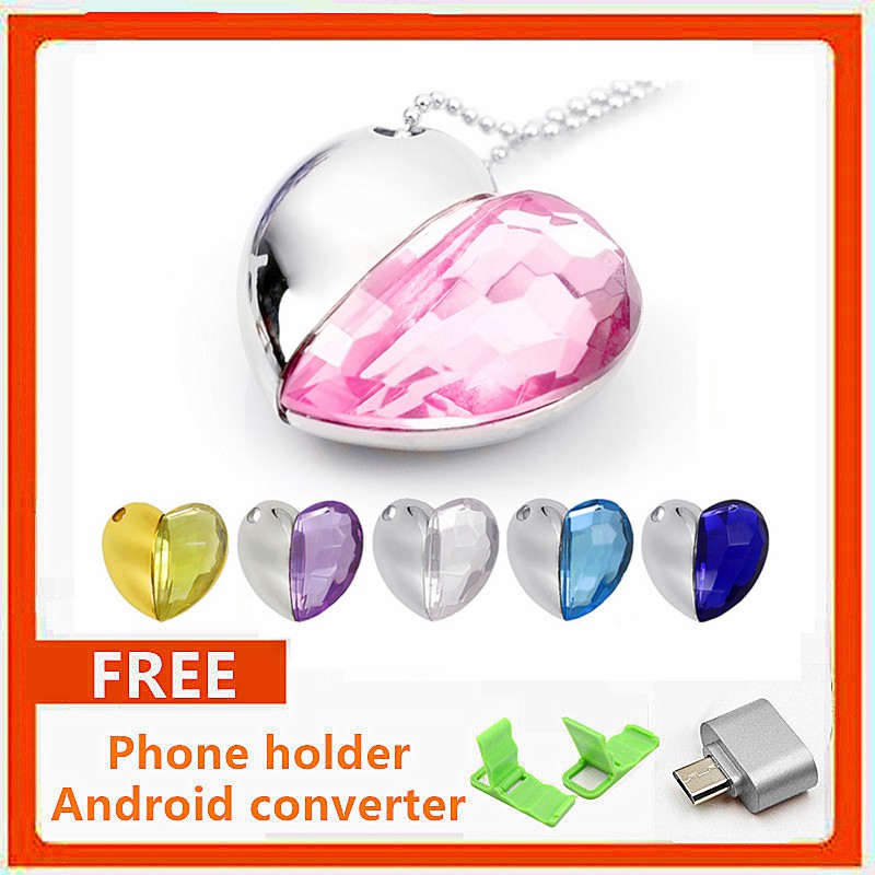 Flash Disk USB Kapasitas 128GB Bentuk Hati Cantik