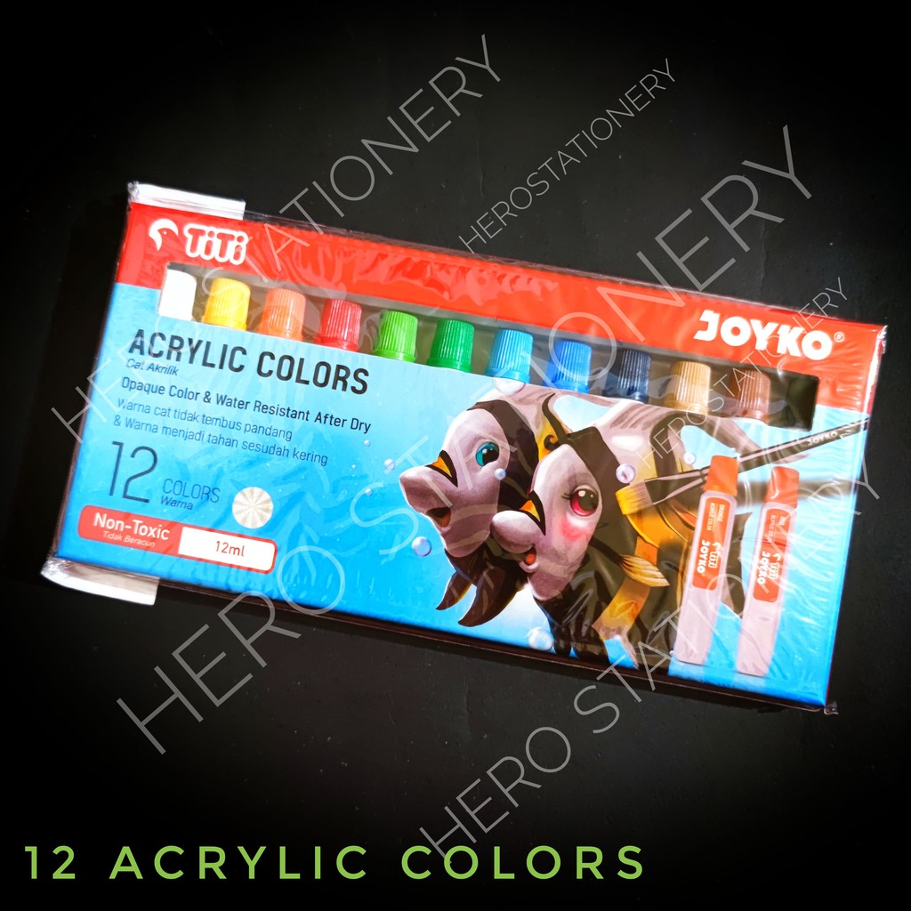 

Cat akrilik acrylic joyko titi 12 warna AC-12ML-12
