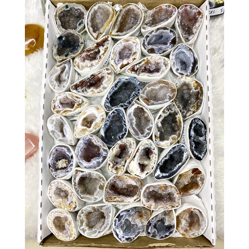 Druzy Agate Geode Twin Soulmate Sepasang