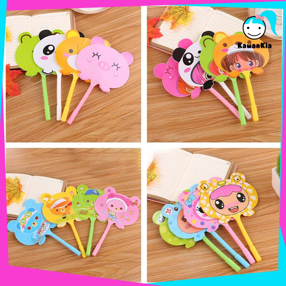 

Pena Kipas Lucu Animal dan Buah Pulpen Kipas Karakter