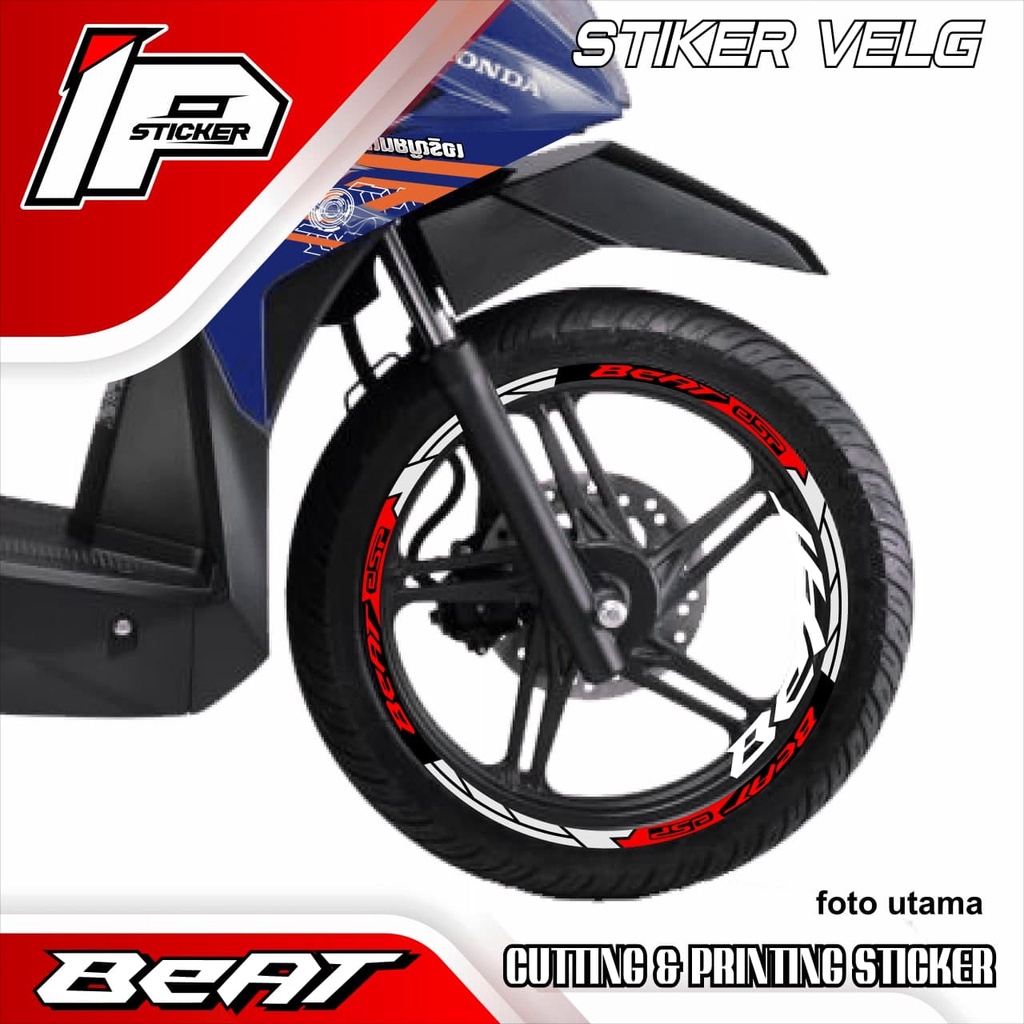 Beat sticker velg beat motor honda motor sticker velg variasi Racing beat.01 (cod) stiker velg motor