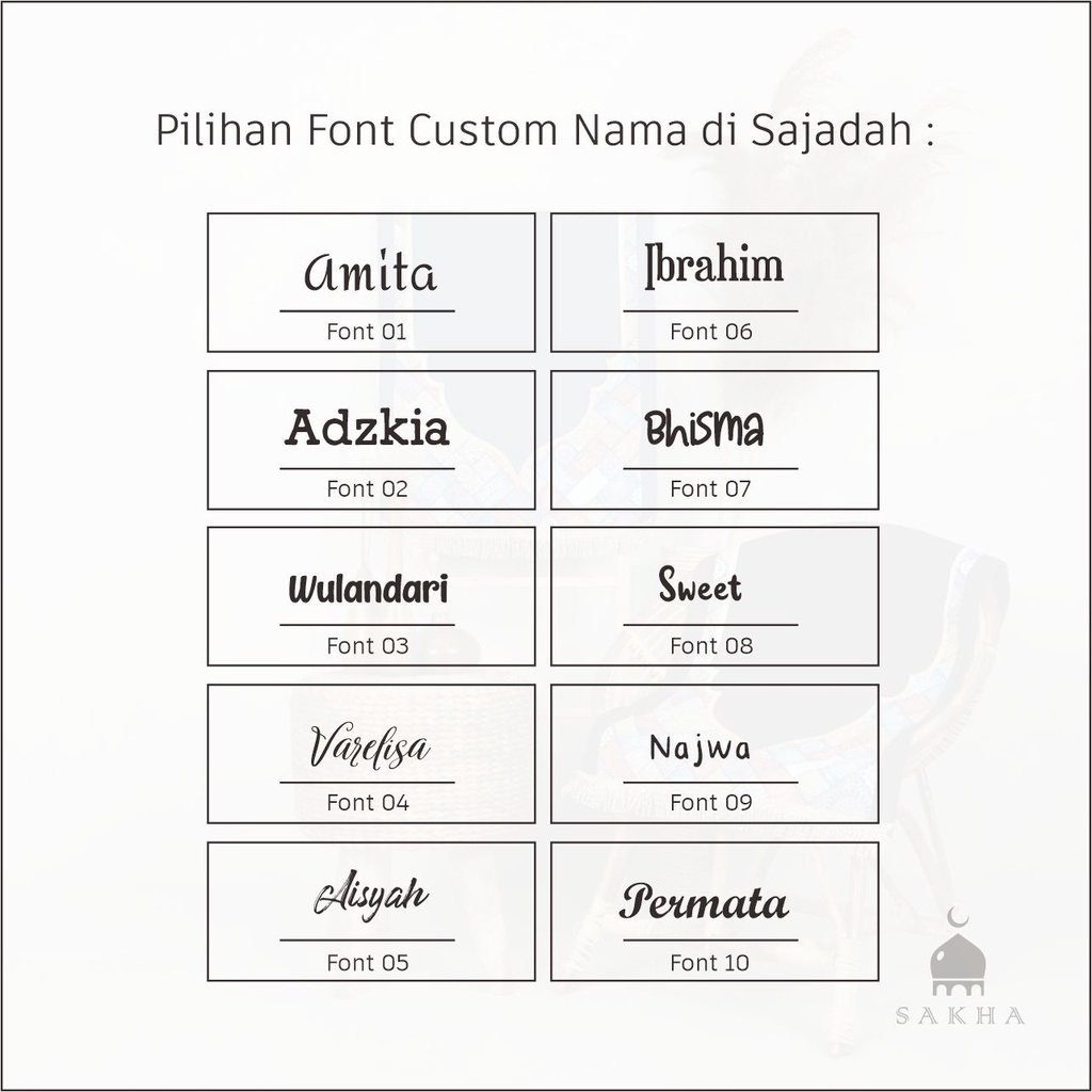 Sajadah Sakha READY STOCK - Batik Kawung