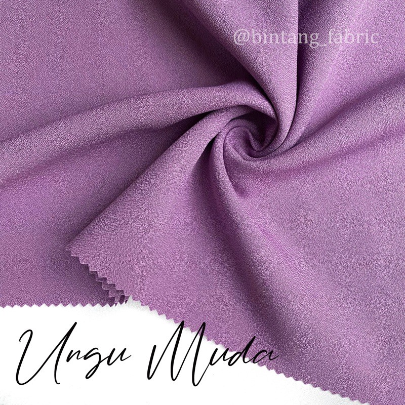 Bahan Kain Princess Stretch Lady Zara 1 meter-Ungu Muda