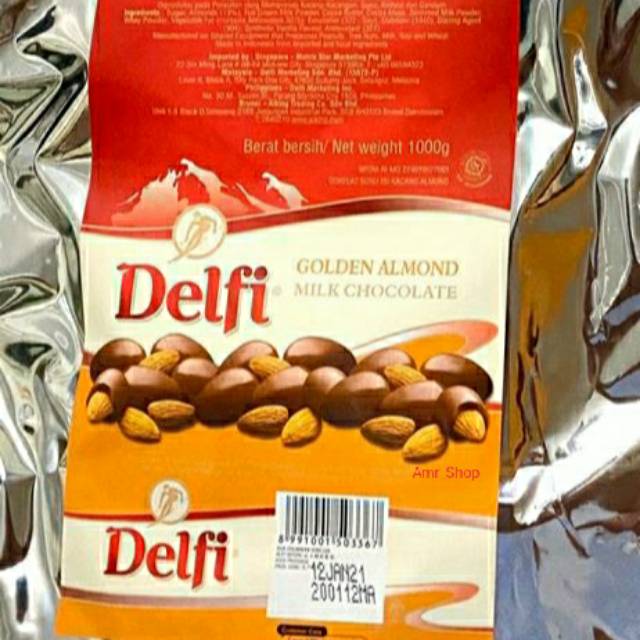 

Coklat Delfi Golden Almond Kiloan