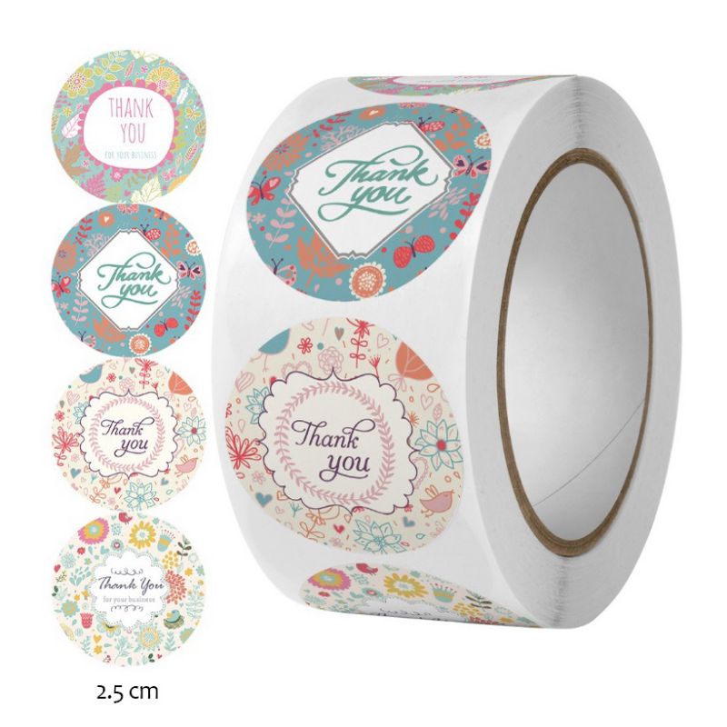 Stiker Label Thank You Sticker Packing Aesthethic