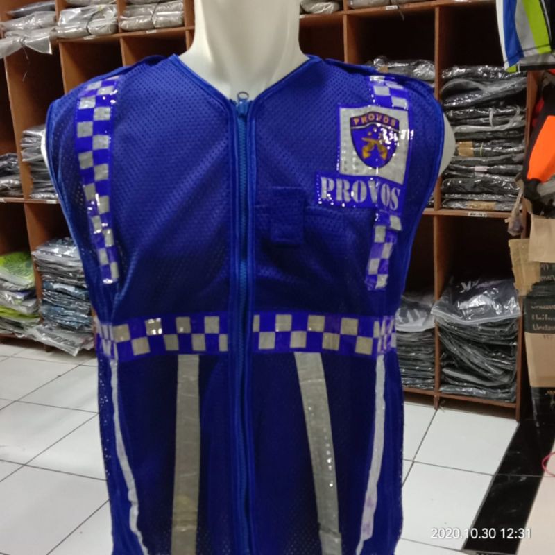 Rompi Jaring Provost biru tua |Rompi provost jaring |Rompi provost