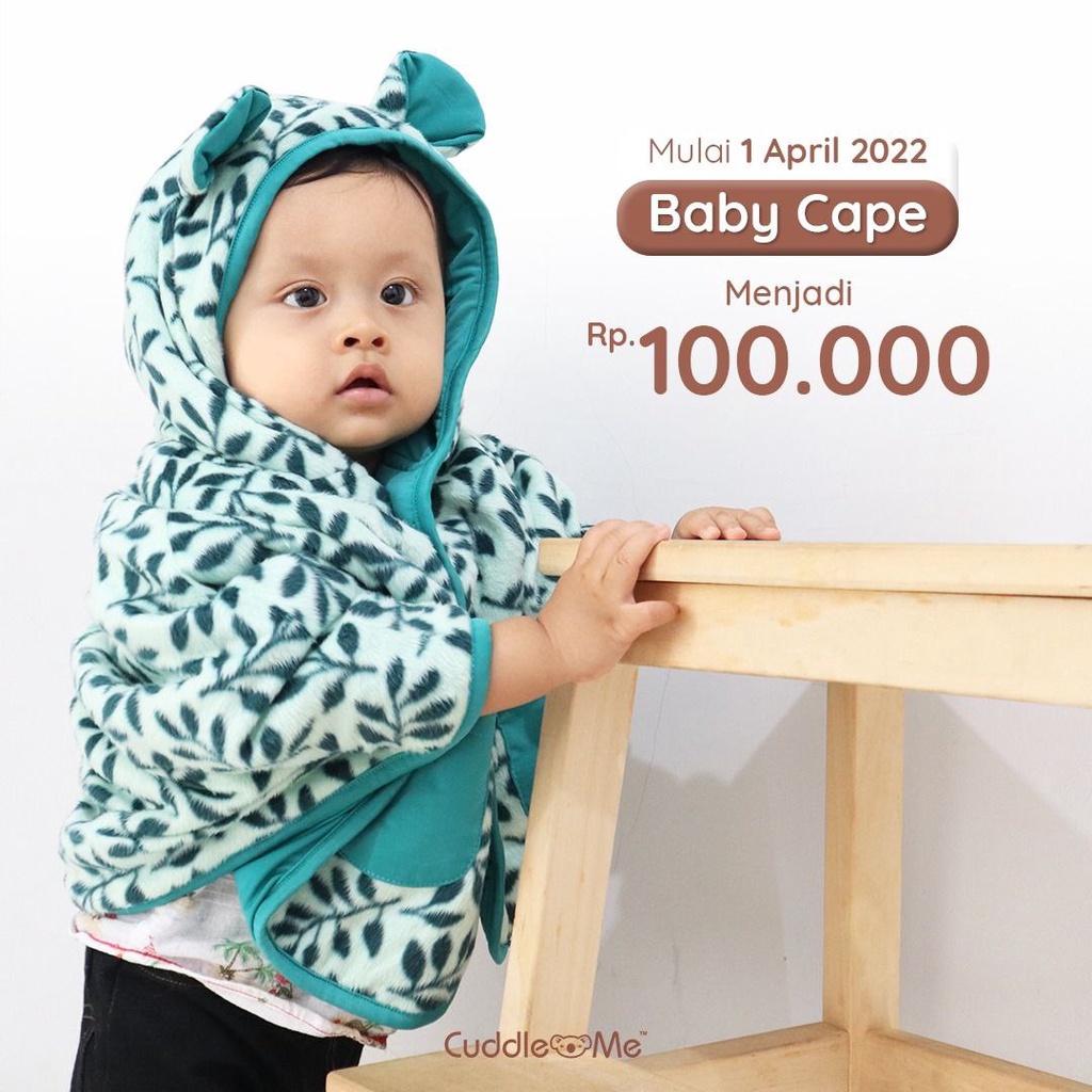 Baby cape cuddle me jaket bayi bolak balik babycape set fitted booties 0-3 tahun