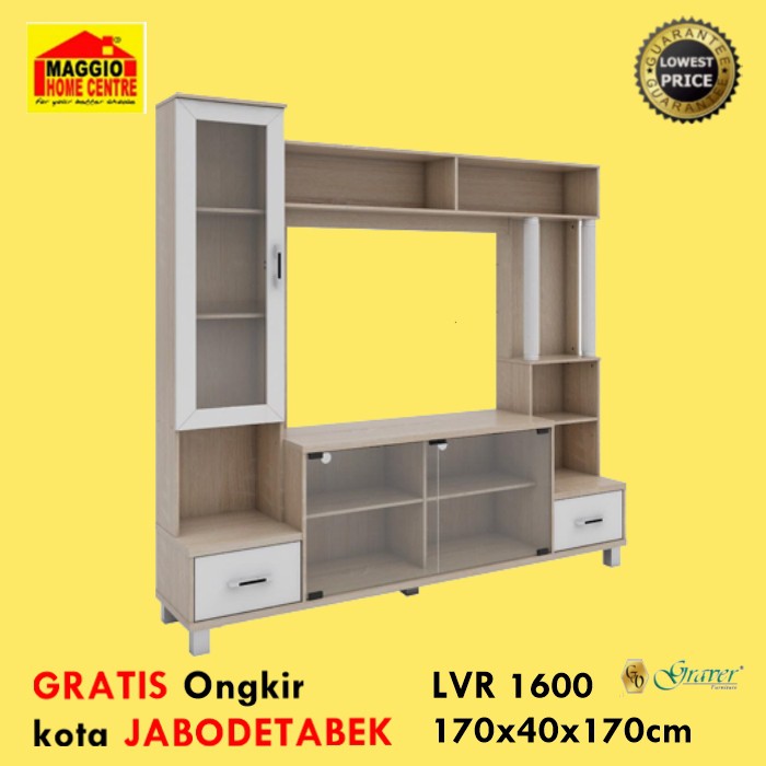 LEMARI TV UKURAN BESAR - RAK TV - LEMARI DISPLAY TV - LVR 1600 -GRAVER