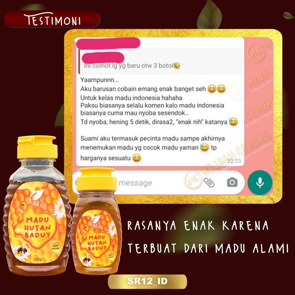 MADU HUTAN BADUY SR12 300 GRAM / MADU ASLI DARI HUTAN BADUY MENJAGA STAMINA TUBUH DEWASA &amp; ANAK-ANAK