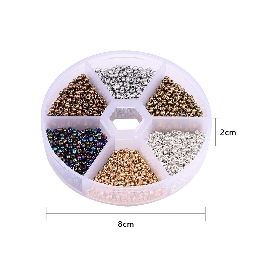 3900pcs 2mm Czech Glass Multicolors Rice Beads Box Set Charm Seed Beads Rounde Spacer Beads For DIY Bracelets Necklaces Jewelry Making