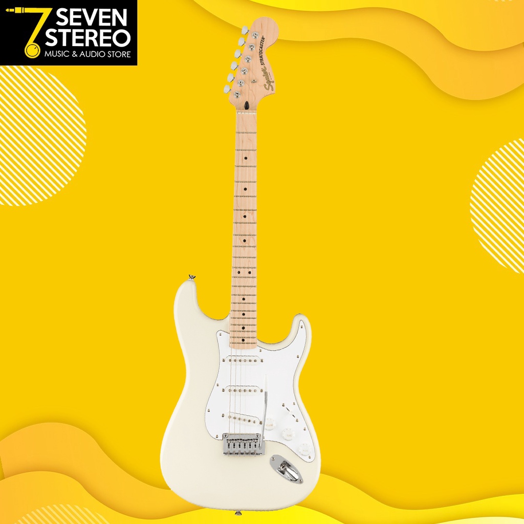 Squier Affinity Series Stratocaster Electric Guitar Maple FB Olympic White Electric Guitar