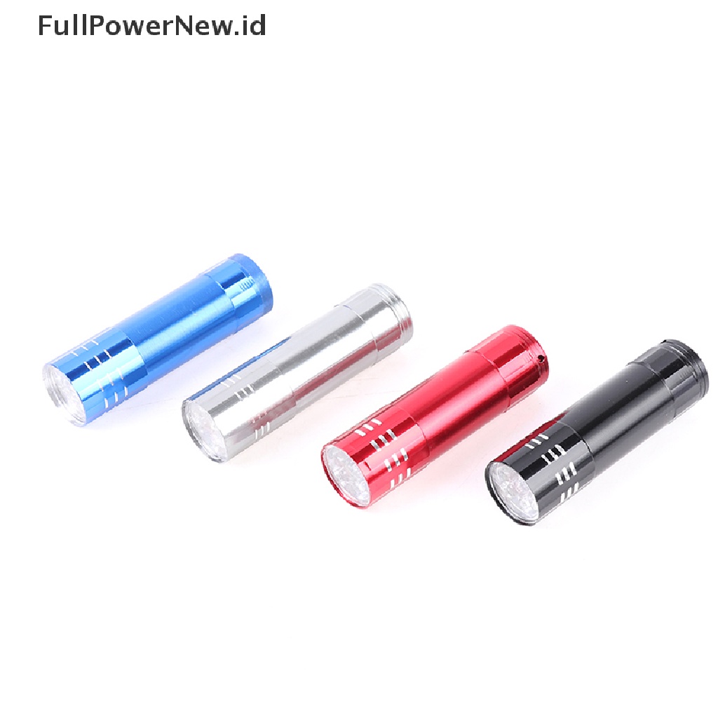 (Full) Lampu Senter UV 9-LED Mini Bahan Aluminum