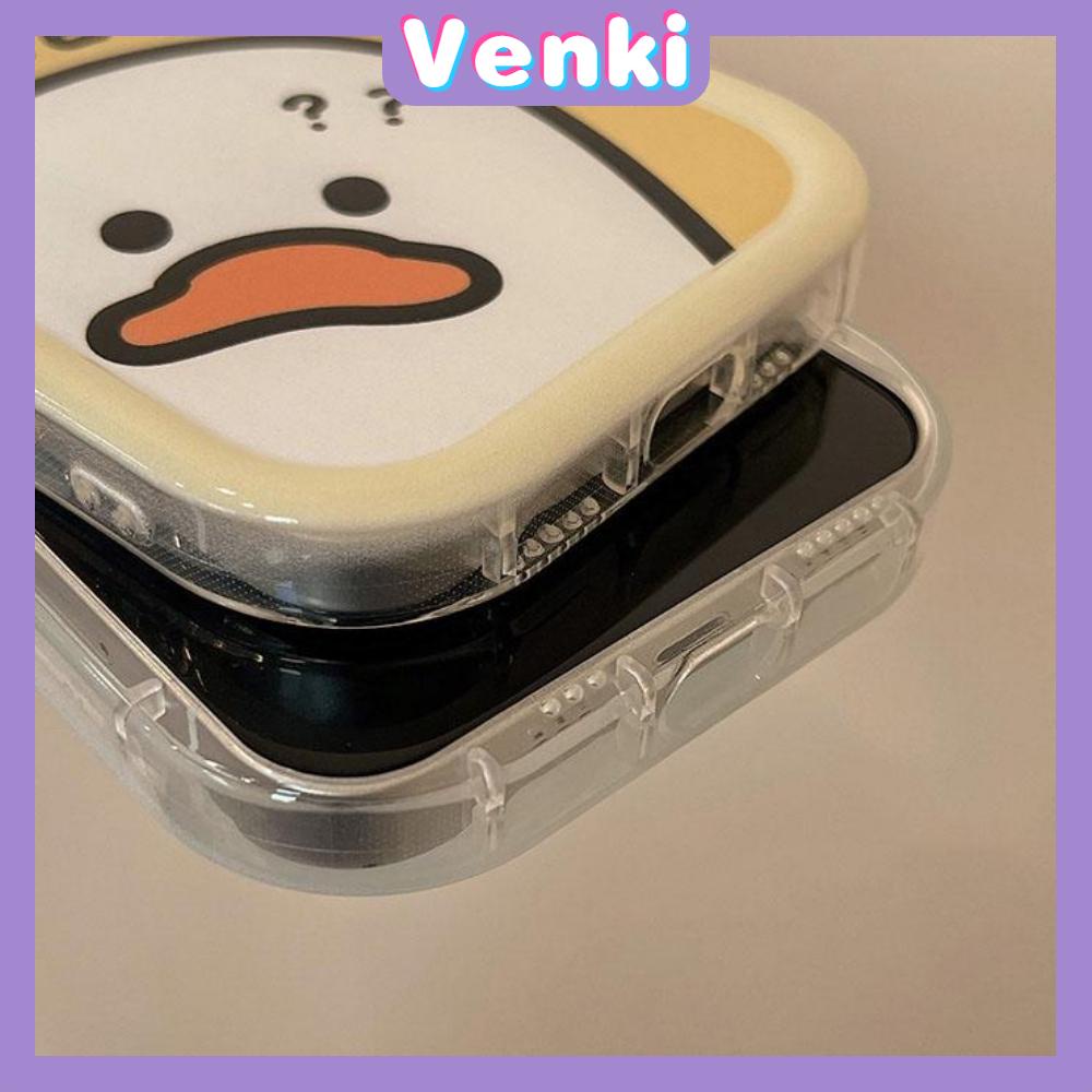 iPhone Case Silicone Soft Case Clear Case Airbag Shockproof Protection Camera Shiny Feel Cartoon Duck Cute Compatible For iPhone 11 Pro Max 13 Pro Max 12 Pro Max 7Plus xr XS Max