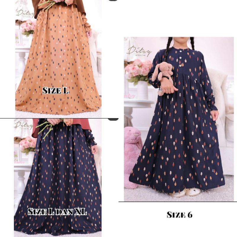 Ditsy Night Gown dan Pajamas April 2022 (Tree Midnight Blue, Tree Almond)