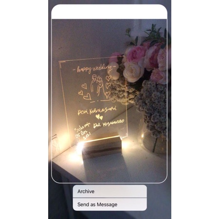 CUSTOM ACRILIC / ACRILIC CUSTOM LED KADO ULTAH ACRILIC  BY LILY.CRAFT