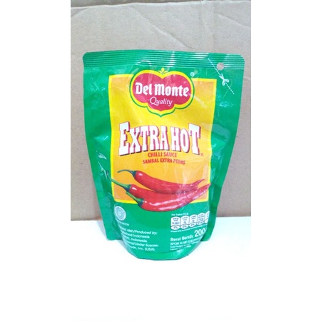 

Delmonte 200 gram / Saos Cabe Del monte / Extra Hot Del monte 200 gram