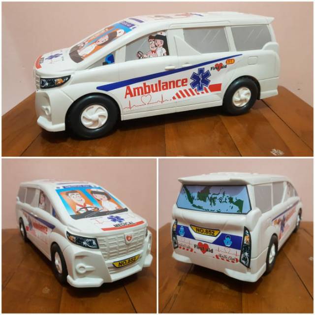 MAINAN MOBIL AMBULANCE RUMAH SAKIT - MAINAN MOBIL ANAK AMBULANCE