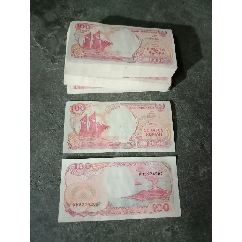 uang lama 100 rupiah pinisi THN 1992