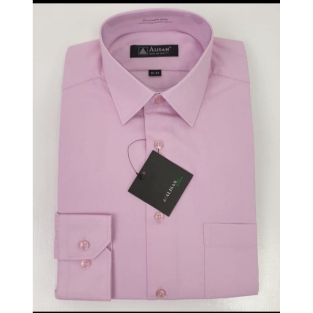 kemeja Alisan kode LILAC lengan panjang reguler size :14,5-16