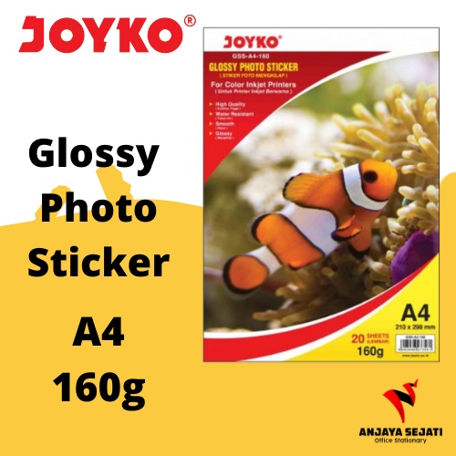 

Kertas Foto Sticker Glossy Joyko A4 160gr