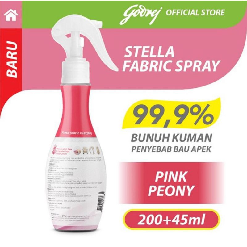 Stella Fabric Spray Cotton Bloom 200 + 45 ml pink Peony 200 + 45