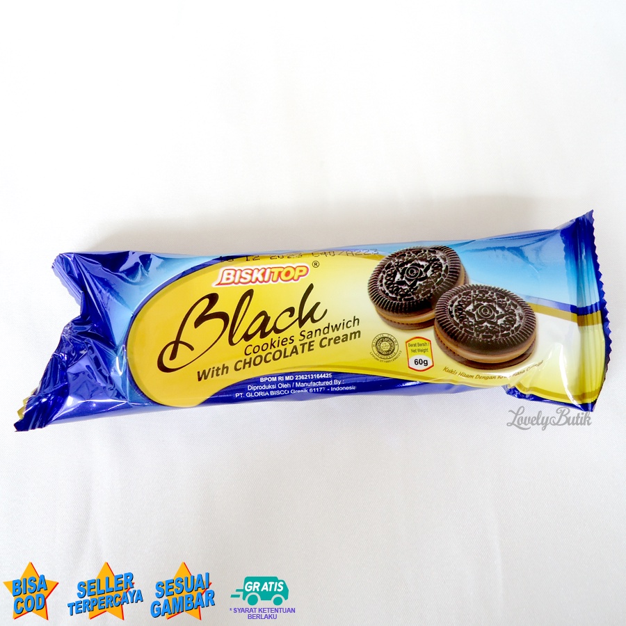 Biskitop Black Cookies Sandwich Biskuit Biskitop Cemilan Biscuit Anak Kue Murah Kue Manis Vanila Coklat Tiramisu Isi 5 Bungkus - Lovelybutik