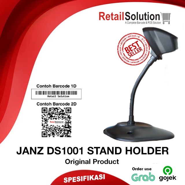 Aksesoris Stand Holder Barcode Scanner - For Janz DS1001 / DS-1001