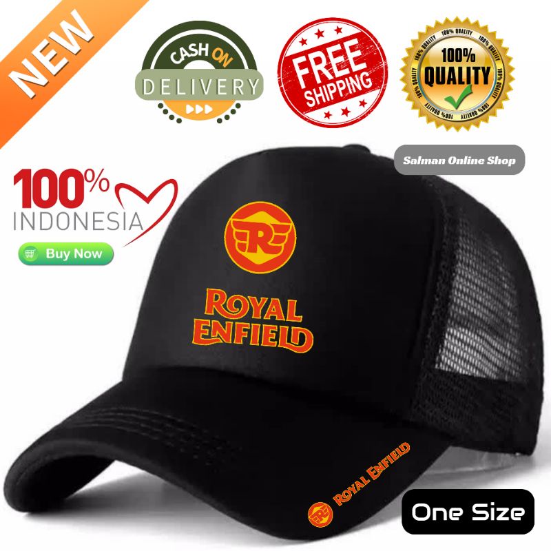 ROYAL ENFIELD SNAPBACK CAPS TRUCKER HAT TOPI JARING DEWASA TERBARU / TOPI TRUCKER JARING ROYAL ENFIE