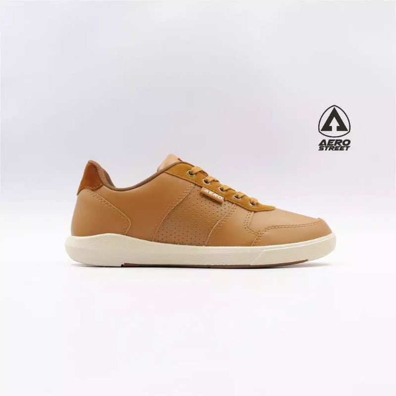 Aerostreet Evander Cokelat - SIZE 40 ONLY. sepatu sneakers casual sport pria wanita aero
