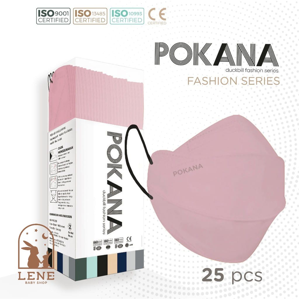 Pokana Masker Duckbill Fashion Series 4 Ply BOX (25pcs)