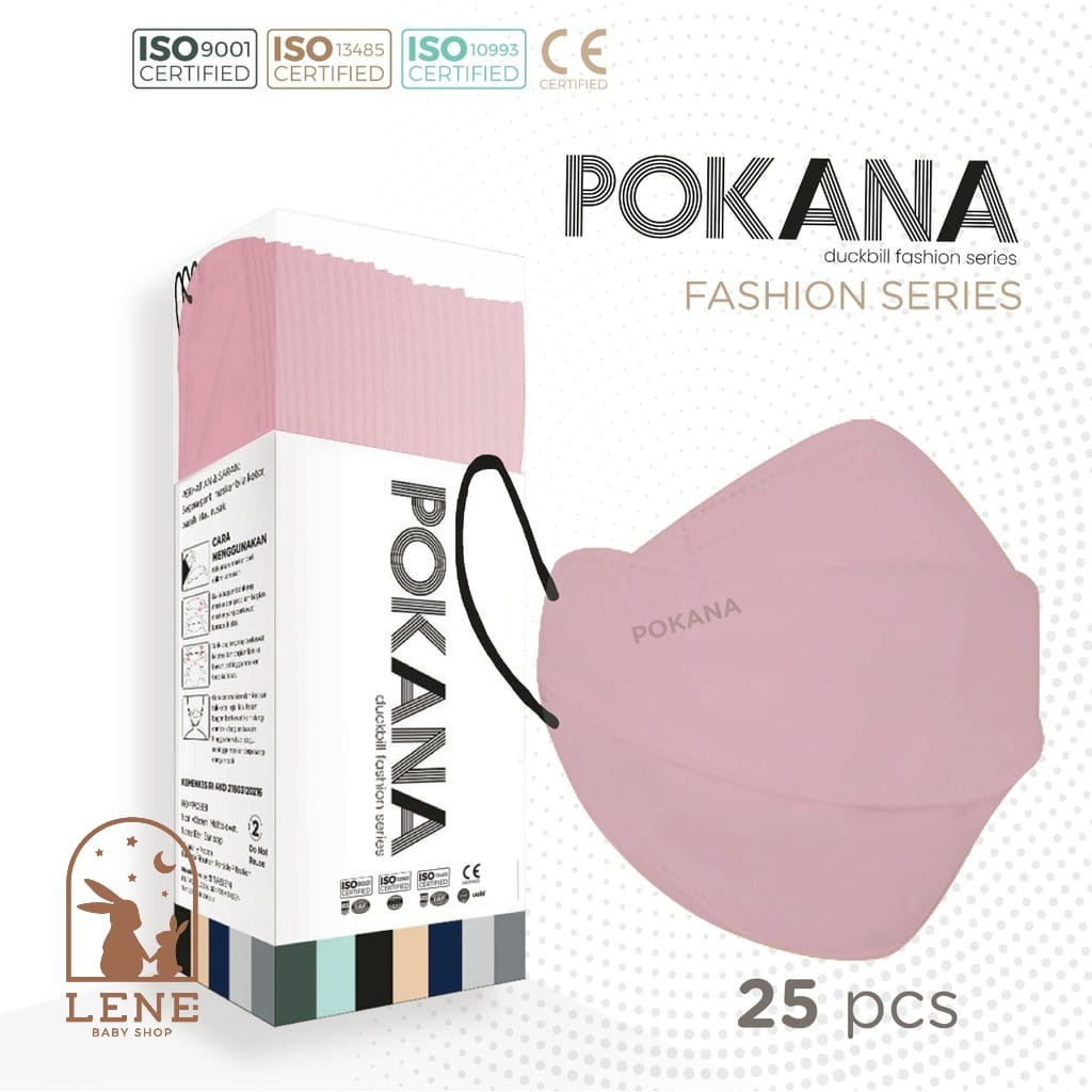 Pokana Masker Duckbill Fashion Series 4 Ply BOX (25pcs)