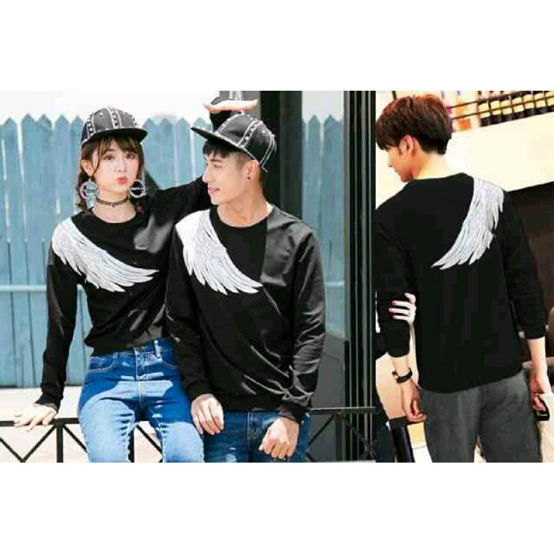 Sweater Sayap Black / baju couple / sweater couple / sweater pasangan