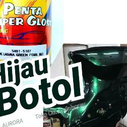 Cat Hijau Botol Penta Super Gloss Laguna Green Pearl Met Ijo Metallic Metalik Metalic Cat Mobil ✓