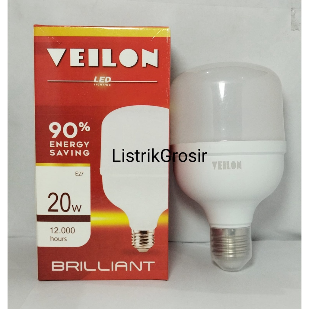 Lampu LED T Bulb Veilon 20w 20 Watt Cahaya Putih Premium By Zenich SNI