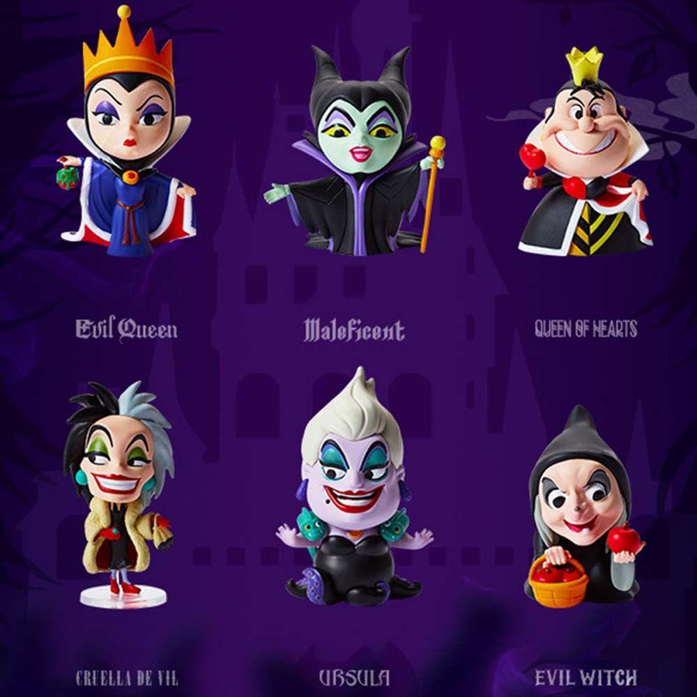 Agustina Villains Series Action Figure Kid Hadiah Mainan Anak Anime Penyihir Jelek Miniatur Ornamen Desktop Ratu Jahat Maleficent Model Mainan Patung Anime