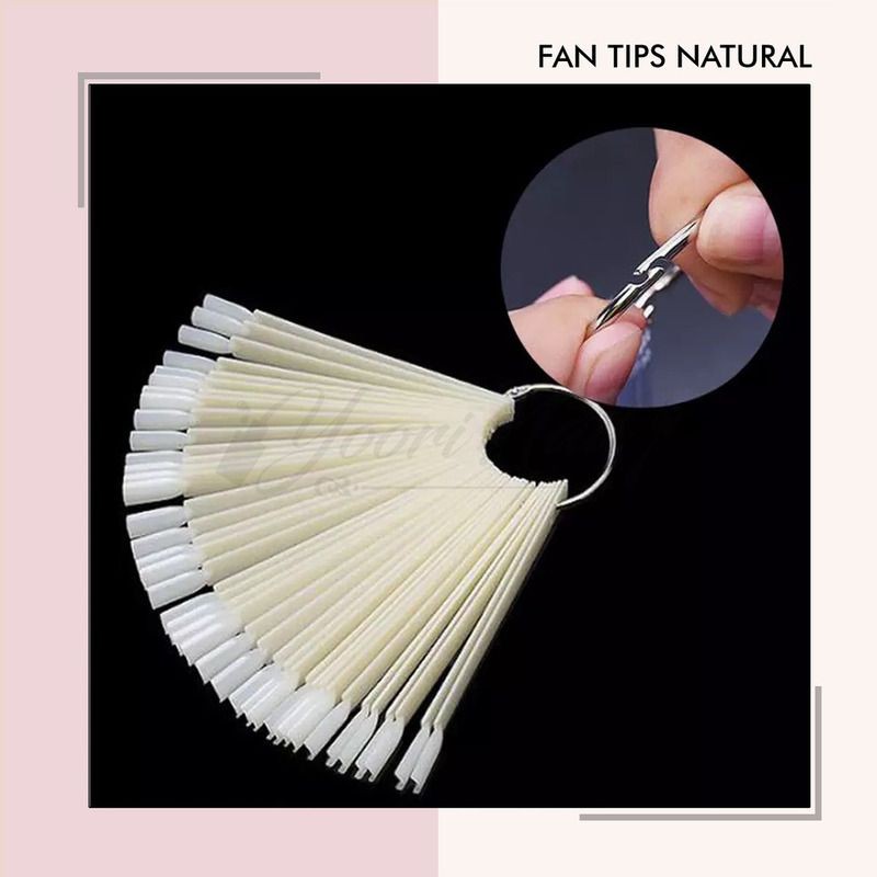 Fan tips wheel cream clear natural bening display kuku color chart nail polish