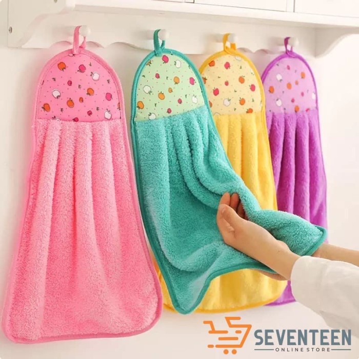 KAIN LAP TANGAN MODEL GANTUNG HANDUK TANGAN SERBET GANTUNG - Kuning