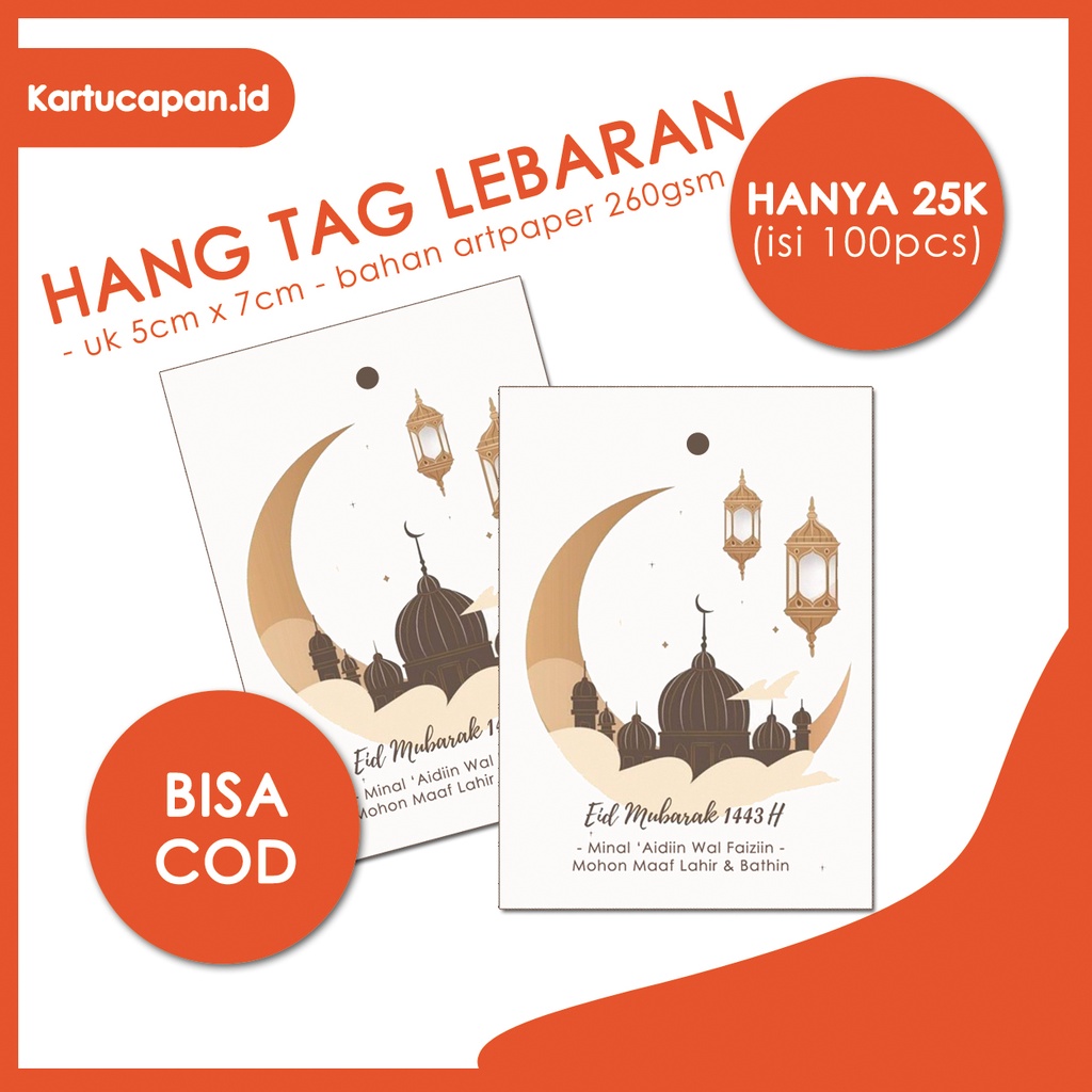 

KARTU UCAPAN SELAMAT IDUL FITRI / EID / LEBARAN / HANG TAG LEBARAN