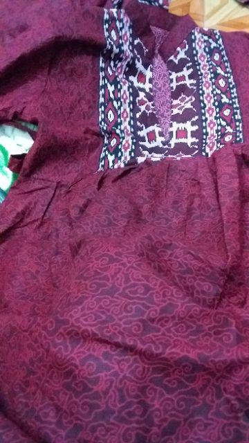 Batik Couple Keluarga Sarimbit Blouse Gamis Mega Mendung Super Jumbo