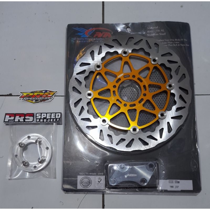 disc piringan 300mm plus adaptor pnp velg satria 2tak hiu lumba psm 300 plendes ktc